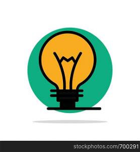 Idea, Innovation, Invention, Light bulb Abstract Circle Background Flat color Icon