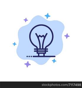 Idea, Innovation, Invention, Light bulb Blue Icon on Abstract Cloud Background