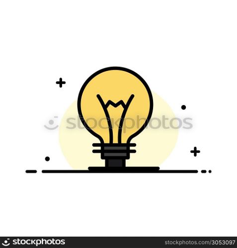 Idea, Innovation, Invention, Light bulb Business Flat Line Filled Icon Vector Banner Template