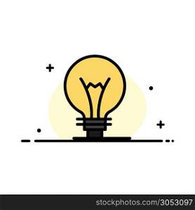 Idea, Innovation, Invention, Light bulb Business Flat Line Filled Icon Vector Banner Template