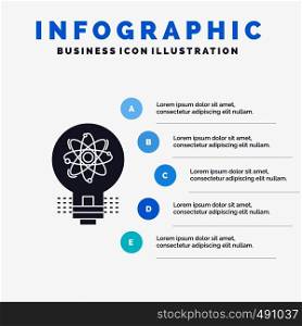 idea, innovation, light, solution, startup Infographics Template for Website and Presentation. GLyph Gray icon with Blue infographic style vector illustration.. Vector EPS10 Abstract Template background