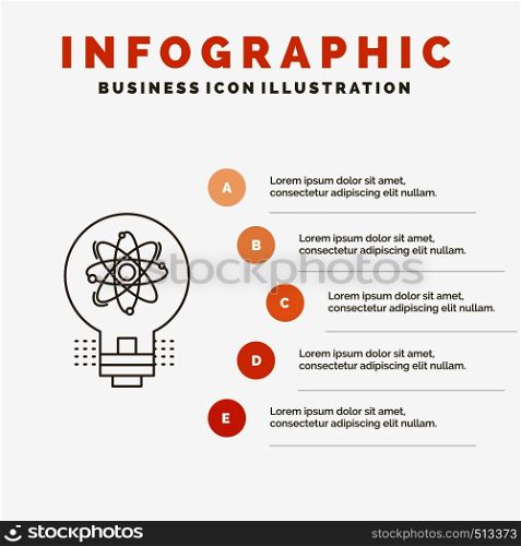 idea, innovation, light, solution, startup Infographics Template for Website and Presentation. Line Gray icon with Orange infographic style vector illustration. Vector EPS10 Abstract Template background