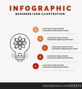 idea, innovation, light, solution, startup Infographics Template for Website and Presentation. Line Gray icon with Orange infographic style vector illustration. Vector EPS10 Abstract Template background