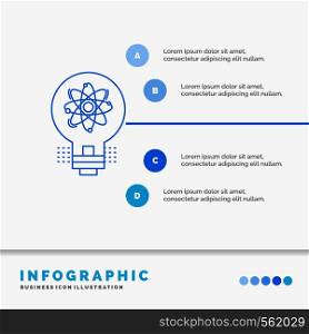 idea, innovation, light, solution, startup Infographics Template for Website and Presentation. Line Blue icon infographic style vector illustration. Vector EPS10 Abstract Template background