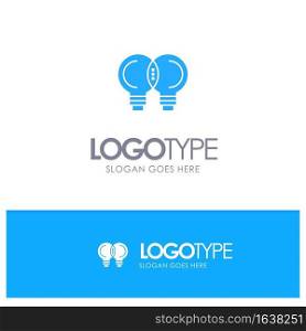 Idea, Innovation, Mechanic, Thinking Blue Solid Logo with place for tagline