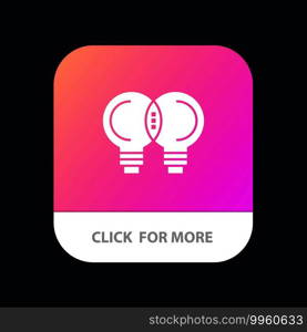 Idea, Innovation, Mechanic, Thinking Mobile App Button. Android and IOS Glyph Version
