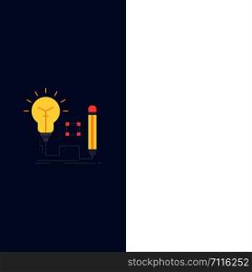 Idea, insight, key, lamp, lightbulb Flat Color Icon Vector