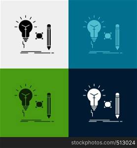 Idea, insight, key, lamp, lightbulb Icon Over Various Background. glyph style design, designed for web and app. Eps 10 vector illustration. Vector EPS10 Abstract Template background