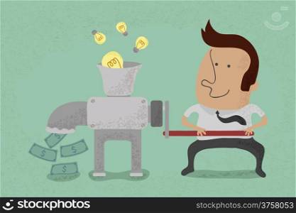 Idea is equal to money , eps10 vector format