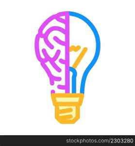 idea light bulb color icon vector. idea light bulb sign. isolated symbol illustration. idea light bulb color icon vector illustration