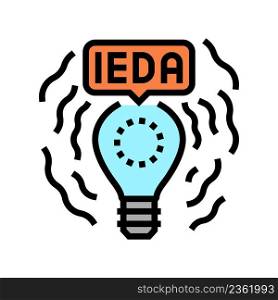 idea light bulb color icon vector. idea light bulb sign. isolated symbol illustration. idea light bulb color icon vector illustration