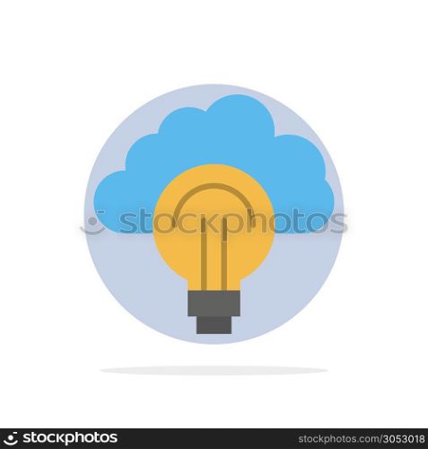 Idea, Light, Bulb, Focus, Success Abstract Circle Background Flat color Icon