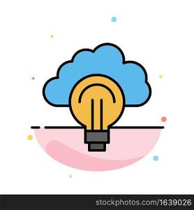Idea, Light, Bulb, Focus, Success Abstract Flat Color Icon Template