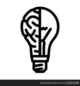 idea light bulb line icon vector. idea light bulb sign. isolated contour symbol black illustration. idea light bulb line icon vector illustration