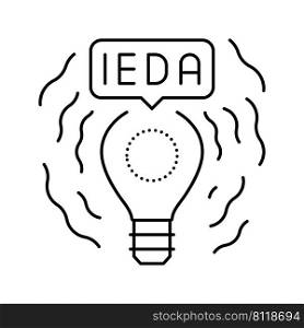 idea light bulb line icon vector. idea light bulb sign. isolated contour symbol black illustration. idea light bulb line icon vector illustration