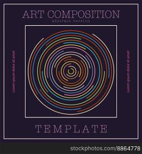  idea of an abstract composition for the design of a poster, banner, poster, cover or postcard. Premium version of the corporate style. Template for interior design, prints and decorations. Layout for creative design