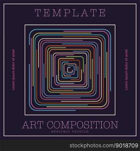  idea of an abstract composition for the design of a poster, banner, poster, cover or postcard. Premium version of the corporate style. Template for interior design, prints and decorations. Layout for creative design