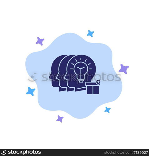 Idea, Share, Transfer, Staff Blue Icon on Abstract Cloud Background
