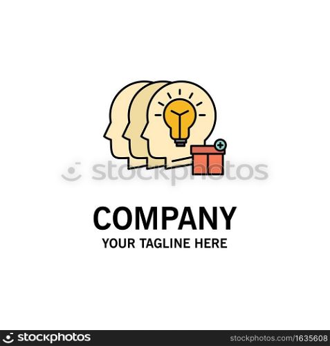 Idea, Share, Transfer, Staff Business Logo Template. Flat Color