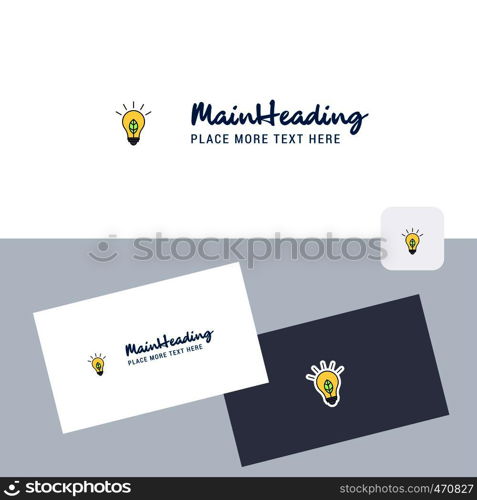 Idea vector logotype with business card template. Elegant corporate identity. - Vector