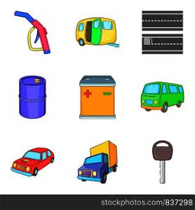 Ideal condition icons set. Cartoon set of 9 ideal condition vector icons for web isolated on white background. Ideal condition icons set, cartoon style