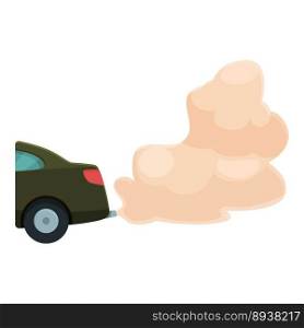 Idle car smoke icon cartoon vector. Vehicle gas. Pipe air. Idle car smoke icon cartoon vector. Vehicle gas