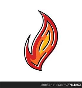 ignite hot color icon vector. ignite hot sign. isolated symbol illustration. ignite hot color icon vector illustration