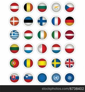 Iicons with flags. | Vector illustration.