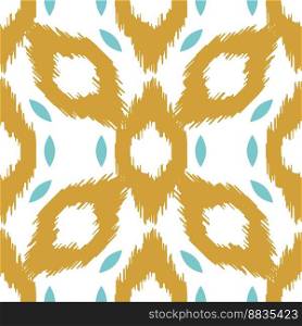 Ikat seamless pattern abstract geometric vector image