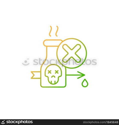 Illegal poison hunting gradient linear vector icon. Prohibit poisonous substances usage. Unlawful predator killing. Thin line color symbol. Modern style pictogram. Vector isolated outline drawing. Illegal poison hunting gradient linear vector icon