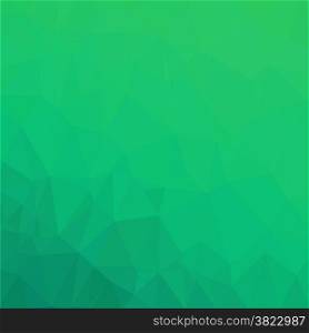 illstration with green abstract polygonal background