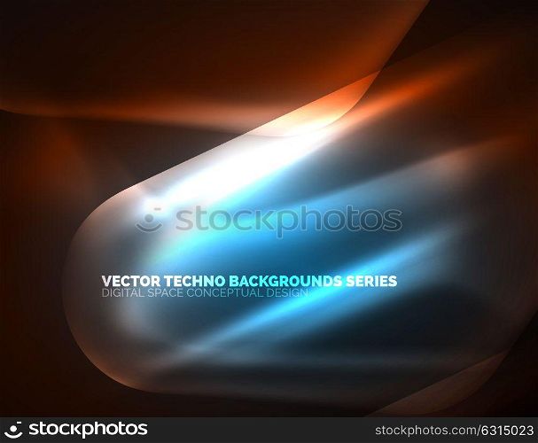 Illuminated lens flares, glowing color techno background. Illuminated lens flares, glowing color techno background. Vector hi-tech abstract background, HUD style