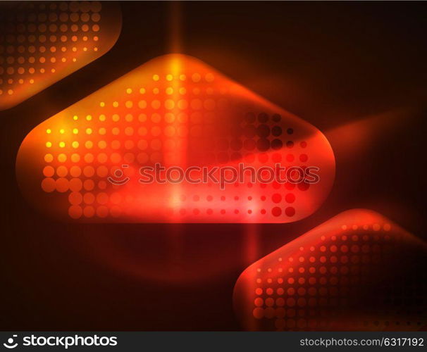 Illuminated lens flares, glowing color techno background. Illuminated lens flares, glowing color techno background. Vector hi-tech abstract background, HUD style