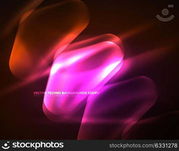 Illuminated lens flares, glowing color techno background. Illuminated lens flares, glowing color techno background. Vector hi-tech abstract background, HUD style