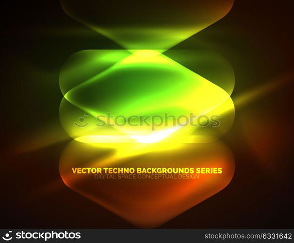 Illuminated lens flares, glowing color techno background. Illuminated lens flares, glowing color techno background. Vector hi-tech abstract background, HUD style