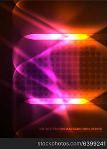 Illuminated lens flares, glowing color techno background. Illuminated lens flares, glowing color techno background. Vector hi-tech abstract background, HUD style