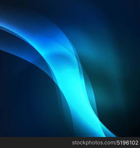 Illuminated neon waves. Vector abstract illuminated neon waves