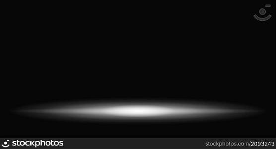 Illuminated stage dark background. Concert illumination light backdrop vector illustration.