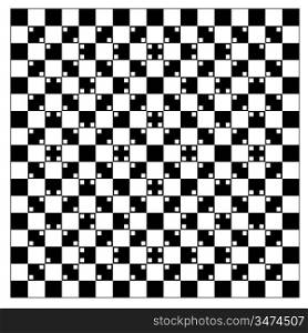 illusion of volume in black and white squares