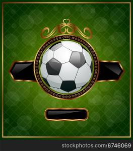 Illustartion football background with the ball - vector