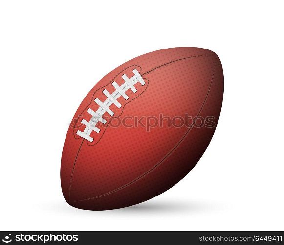 Illustartion of american football ball isolated on white