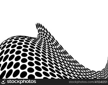 Illustrated abstract ocean background in mono black and white