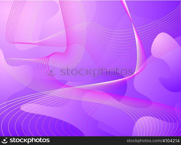illustrated abstract purple background with flowing lines in white and pink