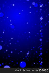 Illustrated bubble background of an aqua blue tank at night