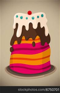 Illustrated cake