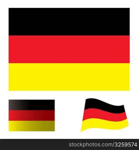Illustrated collection of flag icon set for germany