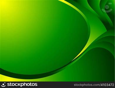 Illustrated colorful background with copy space in green