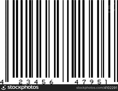Illustrated dummy bar code in black and white