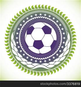 Illustrated modish football emblem