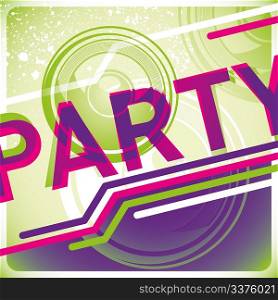 Illustrated modish party background in color